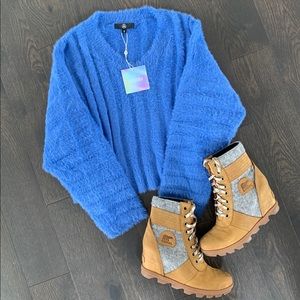 Cropped Fuzzy Sweater